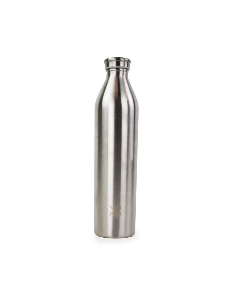 Bouteille / Gourde isotherme 1 litre - Finition inox brut